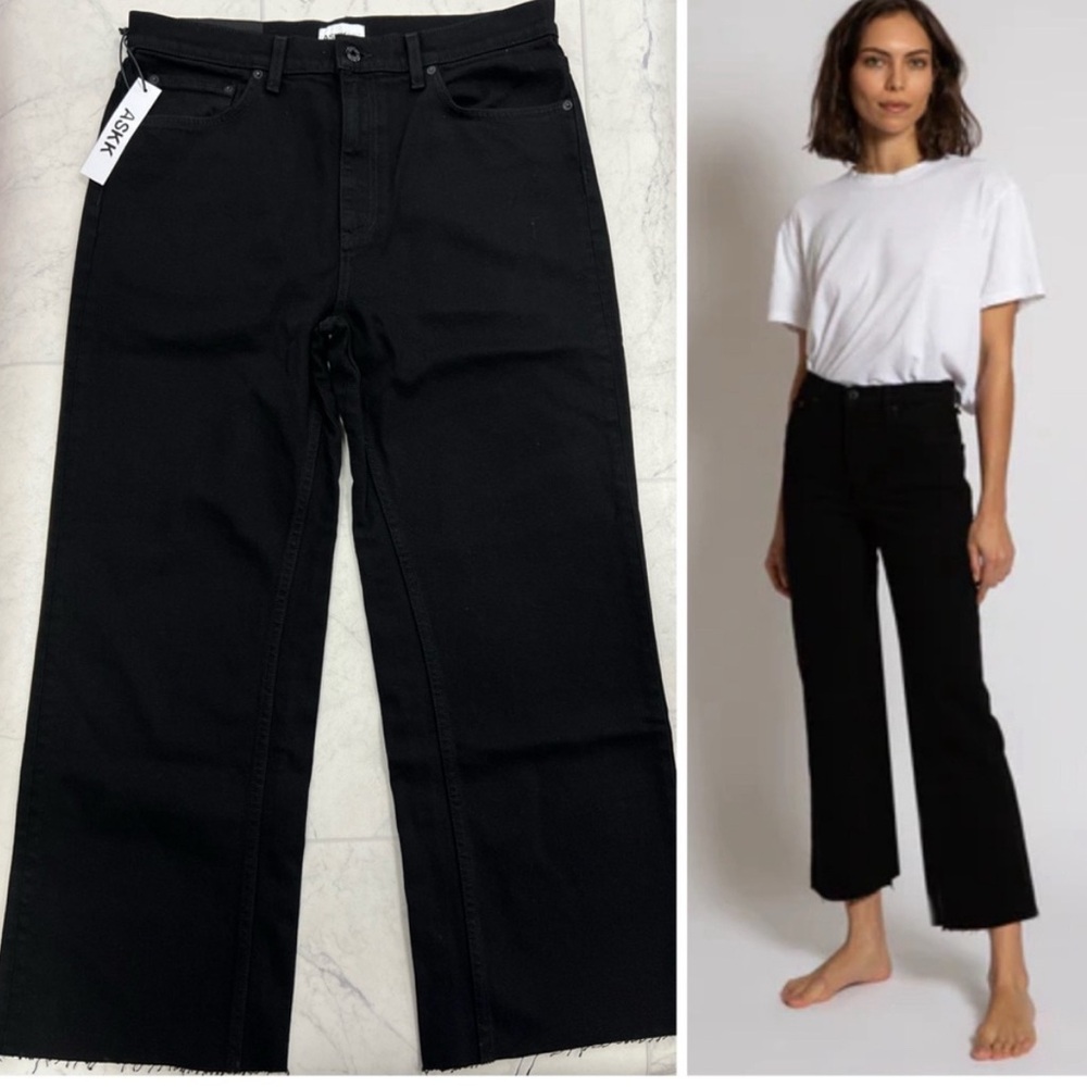 ASKK NY Women's Classic Black Cropped Jeans